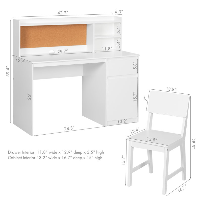 Martrigo Kids Study Desk And Chair Set & Reviews | Wayfair